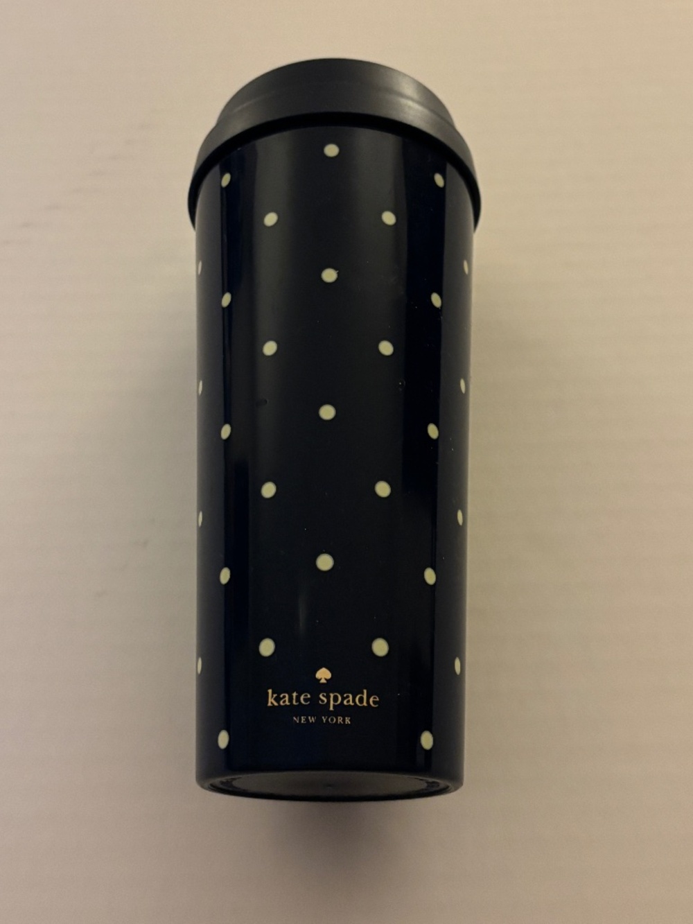 Kate Spade New York Navy/White Polka Dot Tumbler